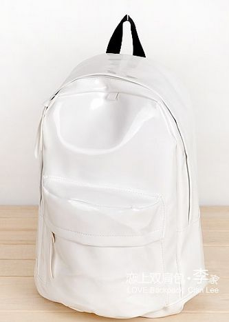 Mochila Efeito verniz Branca