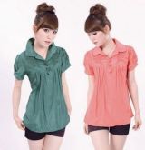 Blusa feminina com gola cores.