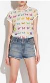 Blusa fina de borboletas