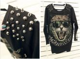 Blusa de mangas compridas rock tiger.