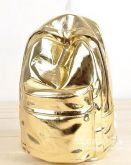 Mochila Efeito verniz Dourada